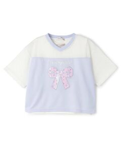 mezzo piano junior / メゾピアノジュニア Tシャツ | 【吸水速乾】【接触冷感】メッシュドッキングリボンアップリケTシャツ＆タンクトップセット