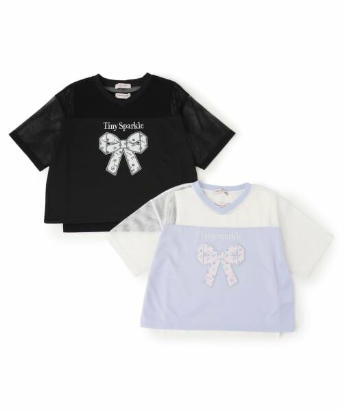 mezzo piano junior / メゾピアノジュニア Tシャツ | 【吸水速乾】【接触冷感】メッシュドッキングリボンアップリケTシャツ＆タンクトップセット | 詳細13