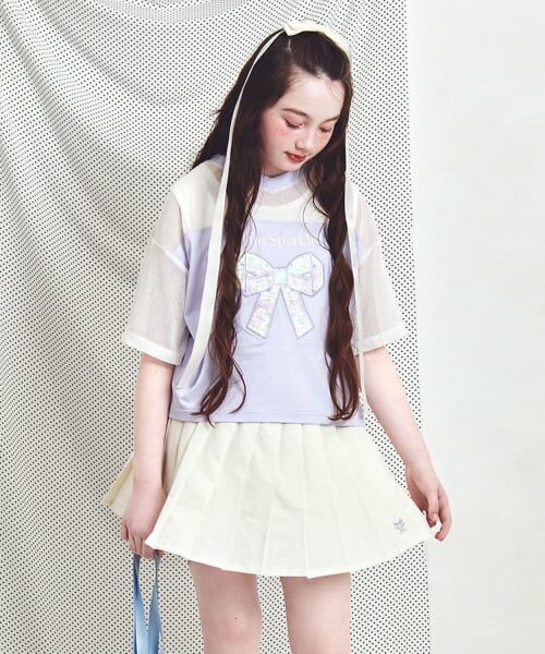 mezzo piano junior / メゾピアノジュニア Tシャツ | 【吸水速乾】【接触冷感】メッシュドッキングリボンアップリケTシャツ＆タンクトップセット | 詳細18