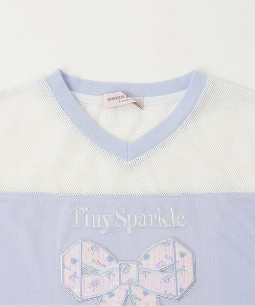 mezzo piano junior / メゾピアノジュニア Tシャツ | 【吸水速乾】【接触冷感】メッシュドッキングリボンアップリケTシャツ＆タンクトップセット | 詳細3