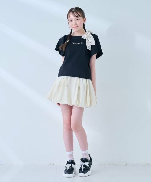 mezzo piano junior / メゾピアノジュニア Tシャツ | 【接触冷感】フレアスリーブリボンTシャツ | 詳細13