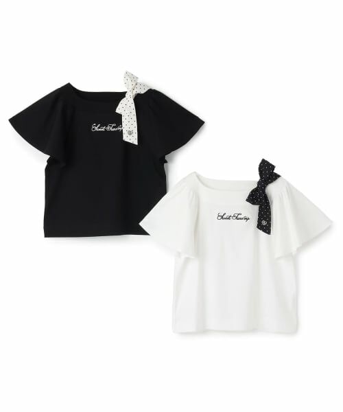 mezzo piano junior / メゾピアノジュニア Tシャツ | 【接触冷感】フレアスリーブリボンTシャツ | 詳細9