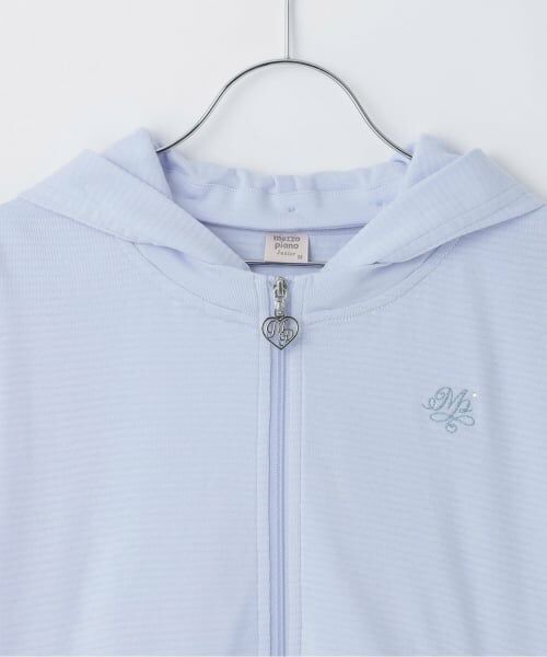 mezzo piano junior / メゾピアノジュニア パーカー | 【UVカット】【接触冷感】シャドーボーダーパーカ | 詳細2