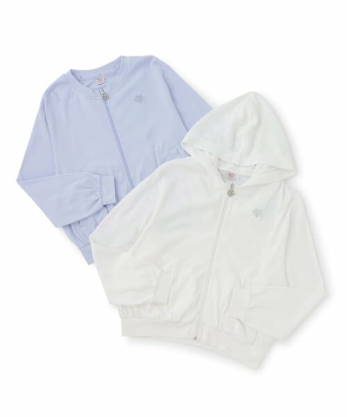 mezzo piano junior / メゾピアノジュニア パーカー | 【UVカット】【接触冷感】シャドーボーダーパーカ | 詳細8