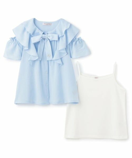 mezzo piano junior / メゾピアノジュニア シャツ・ブラウス | 2WAYフリルブラウス＆キャミソールセット | 詳細2