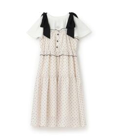 mezzo piano junior / メゾピアノジュニア その他トップス | ショルダーリボンジャンパースカート＆【接触冷感】インナーセット