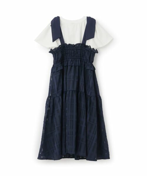 mezzo piano junior / メゾピアノジュニア その他トップス | ショルダーリボンジャンパースカート＆【接触冷感】インナーセット | 詳細1