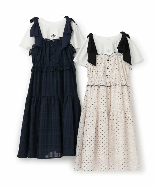 mezzo piano junior / メゾピアノジュニア その他トップス | ショルダーリボンジャンパースカート＆【接触冷感】インナーセット | 詳細15