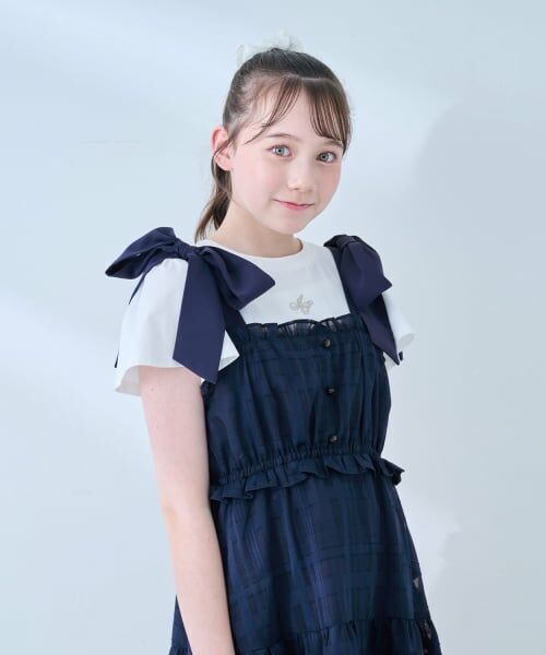 mezzo piano junior / メゾピアノジュニア その他トップス | ショルダーリボンジャンパースカート＆【接触冷感】インナーセット | 詳細21