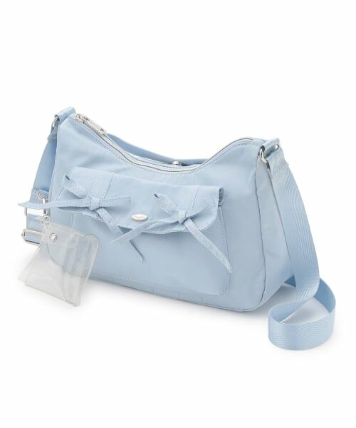 mezzo piano junior / メゾピアノジュニア ショルダーバッグ | キラキラポーチつきフラップリボンショルダー（ライト ブルー）