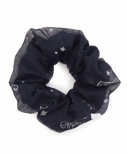 mezzo piano junior / メゾピアノジュニア ヘアゴム・シュシュ | 音符シリーズチュールシュシュ（紺）