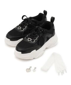 mezzo piano junior / メゾピアノジュニア スニーカー | ハートカスタムダットスニーカー