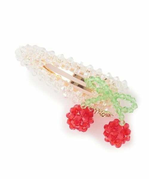 mezzo piano junior / メゾピアノジュニア ヘアピン | キラキラビーズチェリーピン（赤）