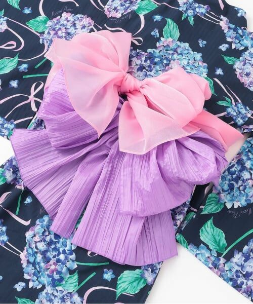 mezzo piano junior / メゾピアノジュニア 着物・浴衣・小物類 | 【接触冷感】あじさい柄2WAY浴衣 | 詳細15