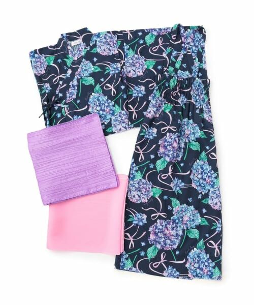 mezzo piano junior / メゾピアノジュニア 着物・浴衣・小物類 | 【接触冷感】あじさい柄2WAY浴衣 | 詳細2