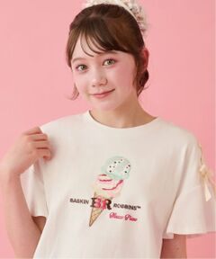 mezzo piano junior / メゾピアノジュニア Tシャツ | 【サーティワン アイスクリーム】【接触冷感】袖レースアップTシャツ