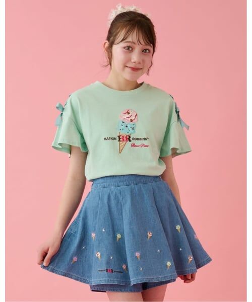 mezzo piano junior / メゾピアノジュニア Tシャツ | 【サーティワン アイスクリーム】【接触冷感】袖レースアップTシャツ | 詳細11