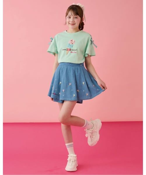 mezzo piano junior / メゾピアノジュニア Tシャツ | 【サーティワン アイスクリーム】【接触冷感】袖レースアップTシャツ | 詳細12