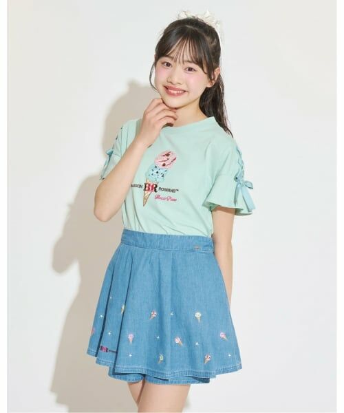 mezzo piano junior / メゾピアノジュニア Tシャツ | 【サーティワン アイスクリーム】【接触冷感】袖レースアップTシャツ | 詳細15