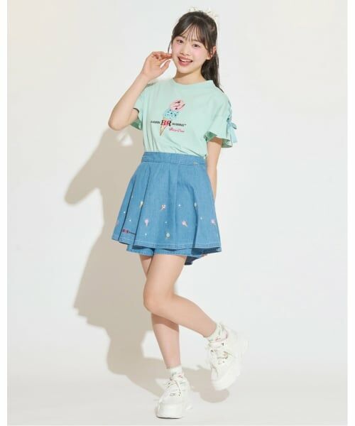 mezzo piano junior / メゾピアノジュニア Tシャツ | 【サーティワン アイスクリーム】【接触冷感】袖レースアップTシャツ | 詳細16