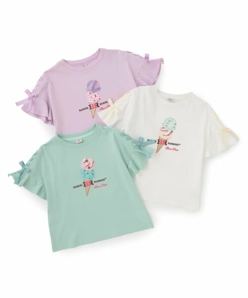 mezzo piano junior / メゾピアノジュニア Tシャツ | 【サーティワン アイスクリーム】【接触冷感】袖レースアップTシャツ | 詳細7