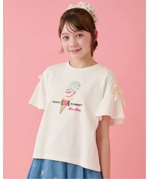 mezzo piano junior / メゾピアノジュニア Tシャツ | 【サーティワン アイスクリーム】【接触冷感】袖レースアップTシャツ | 詳細8