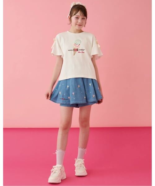 mezzo piano junior / メゾピアノジュニア Tシャツ | 【サーティワン アイスクリーム】【接触冷感】袖レースアップTシャツ | 詳細9