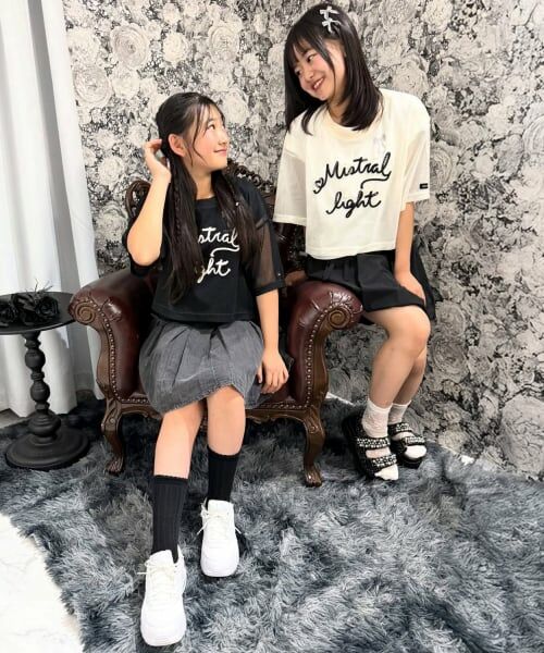 mezzo piano junior / メゾピアノジュニア Tシャツ | コード刺しゅうメッシュTシャツ×【接触冷感】Tシャツセット | 詳細12