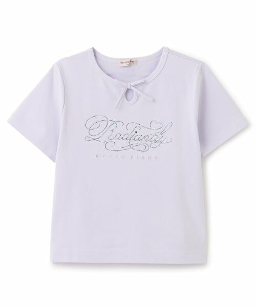 mezzo piano junior / メゾピアノジュニア Tシャツ | 【接触冷感】フロントリボンキラキラロゴTシャツ | 詳細7