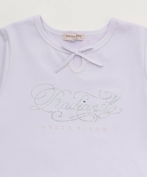 mezzo piano junior / メゾピアノジュニア Tシャツ | 【接触冷感】フロントリボンキラキラロゴTシャツ | 詳細9