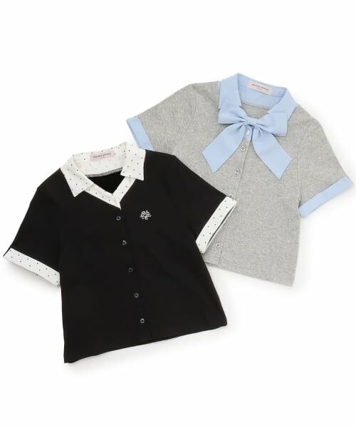 mezzo piano junior / メゾピアノジュニア Tシャツ | 【接触冷感】ボウタイつきドッキングレイヤードTシャツ | 詳細10