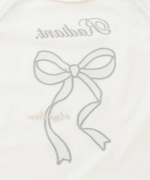 mezzo piano junior / メゾピアノジュニア Tシャツ | ☆彡レースリボンアップリケ長袖Tシャツ | 詳細4