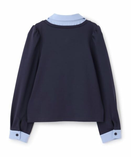 mezzo piano junior / メゾピアノジュニア Tシャツ | ボウタイつきドッキング長袖Tシャツ | 詳細1