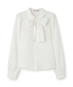 mezzo piano junior / メゾピアノジュニア Tシャツ | パールボタンリボンタイブラウス♪