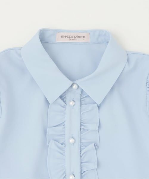 mezzo piano junior / メゾピアノジュニア Tシャツ | パールボタンリボンタイブラウス♪ | 詳細3
