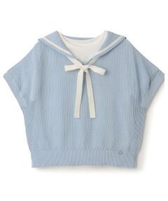 mezzo piano junior / メゾピアノジュニア ニット・セーター | メッシュセーラーニット×Tシャツセット