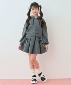 mezzo piano junior / メゾピアノジュニア その他トップス | フード口レースパーカ×レースアップスカパンセット