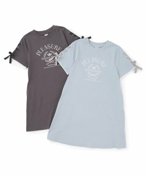 mezzo piano junior / メゾピアノジュニア ミニ丈・ひざ丈ワンピース | 【接触冷感・吸水速乾】カレッジロゴTシャツワンピ | 詳細14