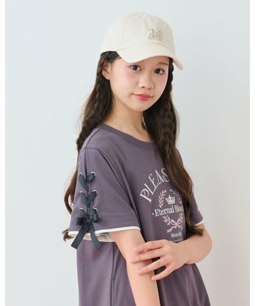 mezzo piano junior / メゾピアノジュニア ミニ丈・ひざ丈ワンピース | 【接触冷感・吸水速乾】カレッジロゴTシャツワンピ | 詳細3