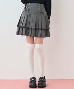mezzo piano junior / メゾピアノジュニア ショート・ハーフ・半端丈パンツ | レースアップ2段プリーツスカパン