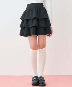 mezzo piano junior / メゾピアノジュニア ショート・ハーフ・半端丈パンツ | アソート生地ティアードスカパン