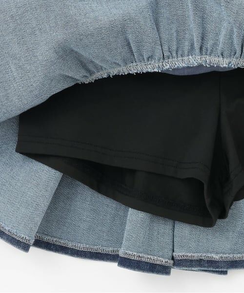 mezzo piano junior / メゾピアノジュニア ショート・ハーフ・半端丈パンツ | ハートバックルデニムティアードスカパン | 詳細5