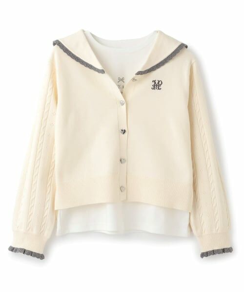 mezzo piano junior / メゾピアノジュニア カーディガン・ボレロ | セーラーカーディガン×Tシャツセット | 詳細10