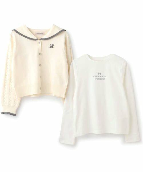 mezzo piano junior / メゾピアノジュニア カーディガン・ボレロ | セーラーカーディガン×Tシャツセット | 詳細12