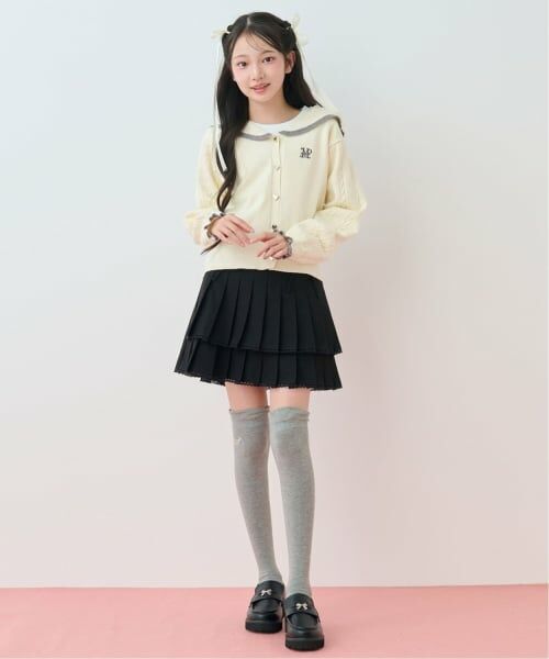 mezzo piano junior / メゾピアノジュニア カーディガン・ボレロ | セーラーカーディガン×Tシャツセット | 詳細4