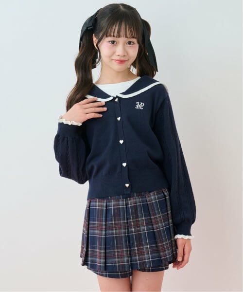 mezzo piano junior / メゾピアノジュニア カーディガン・ボレロ | セーラーカーディガン×Tシャツセット | 詳細5