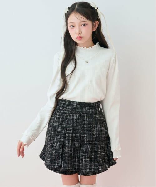 mezzo piano junior / メゾピアノジュニア Tシャツ | テレコネックレス長袖Tシャツ♪ | 詳細1