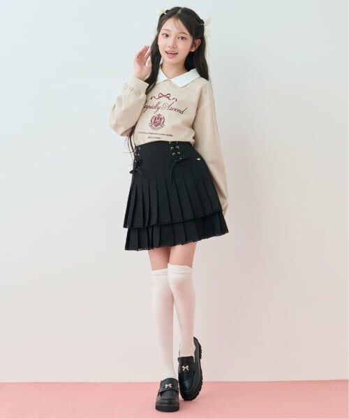 mezzo piano junior / メゾピアノジュニア Tシャツ | 衿つきカレッジ長袖シャツ | 詳細4