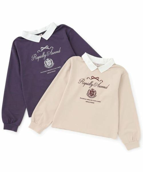 mezzo piano junior / メゾピアノジュニア Tシャツ | 衿つきカレッジ長袖シャツ | 詳細5