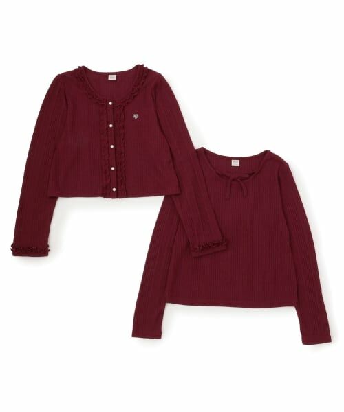 mezzo piano junior / メゾピアノジュニア カーディガン・ボレロ | ラメテレコカーディガン×長袖Tシャツセット | 詳細10